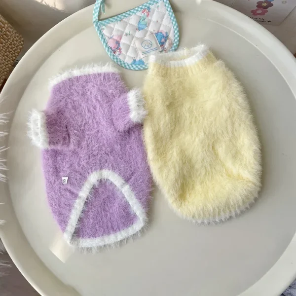 Pet Plush Solid Color Sweater