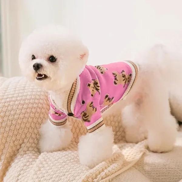 Pet Striped Cardigan Sweater