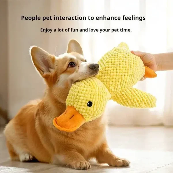 Squeaky Plush Duck Dog Toy
