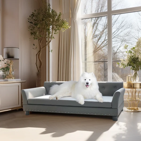 Elevated Dog Bed Sofa with Removable Cushion